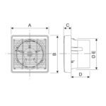 Window Glass Ventilation Fans Engineering & Household Types ARL-APC Series