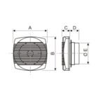 Window Glass Ventilation Fans Shutter Hinge Type ARL-APC15-20-2/30 Series