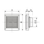 Window Glass Ventilation Fans Wind Pressure Shutter Type ARL-APC Series