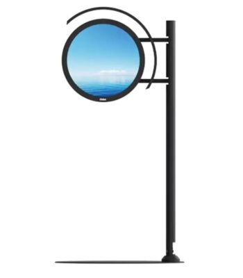 Freestanding Round Screen Way Finding Display 23.6 inch