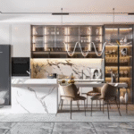 Complete Modern Beige Acrylic Kitchen Unit – Ideal for Mobile Homes