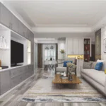 Contemporary Apartment Style Wall-Mounted TV Cabinet System ARL-LP03