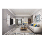 Contemporary Apartment Style Wall-Mounted TV Cabinet System ARL-LP03
