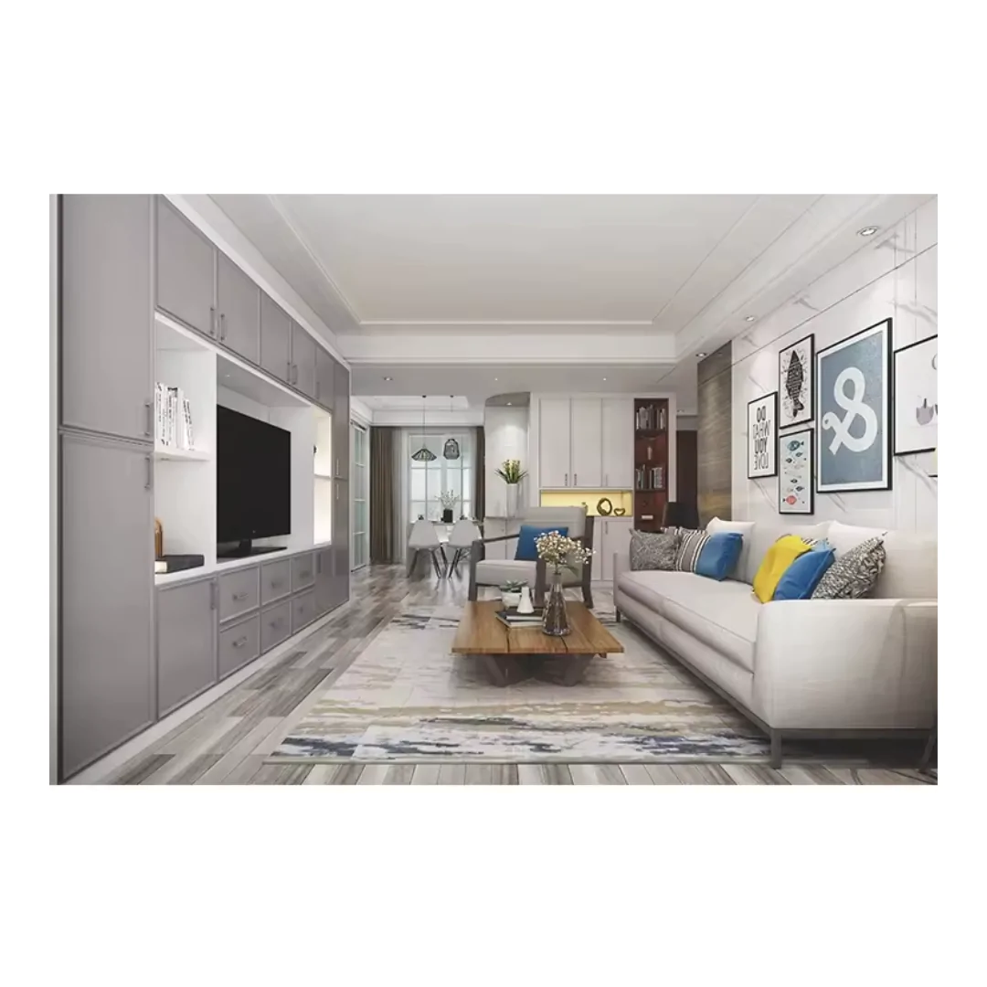 Contemporary Apartment Style Wall-Mounted TV Cabinet System ARL-LP03