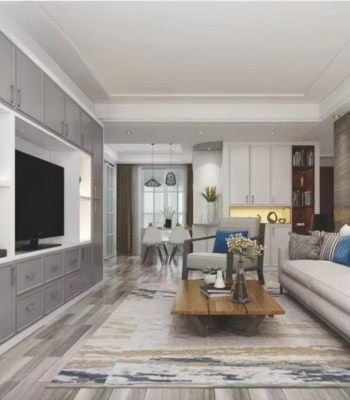 Contemporary Apartment Style Wall-Mounted TV Cabinet System ARL-LP03