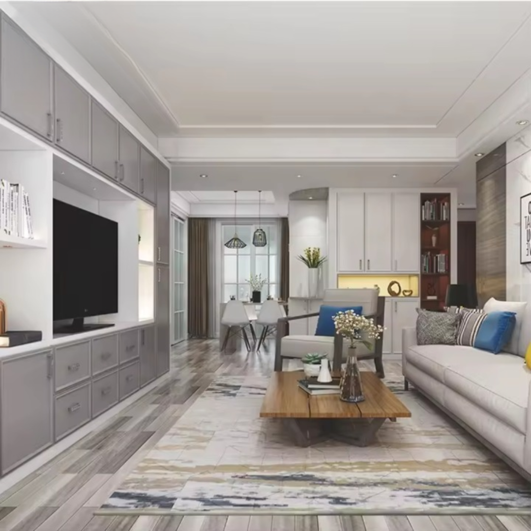 Contemporary Apartment Style Wall-Mounted TV Cabinet System ARL-LP03