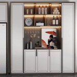 Custom Modern Design Wooden Wine Cabinet in Dining Room ARL-LZ22