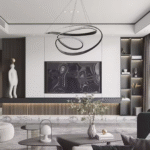 Custom TV Cabinet Units Modern LED Lighting & LCD Wall Design