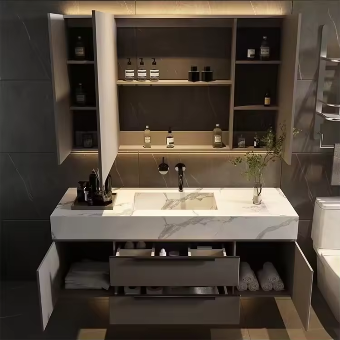 Customizable Size Plywood Carcase Bathroom Cabinet Furniture