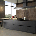 Durable Black Lacquer Wall Cabinet Soft Close Hinge & Acrylic Door