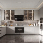 Edna Collection Modern Black Kitchen Cabinets