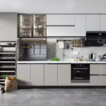 Edna Collection Modern European Design Black Glossy Kitchen Cabinets ARL-SKC-42