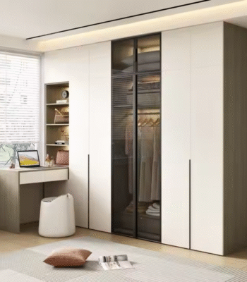 Integrated Bedroom Wardrobe Desk Combo in Modern Style ARL-STW019