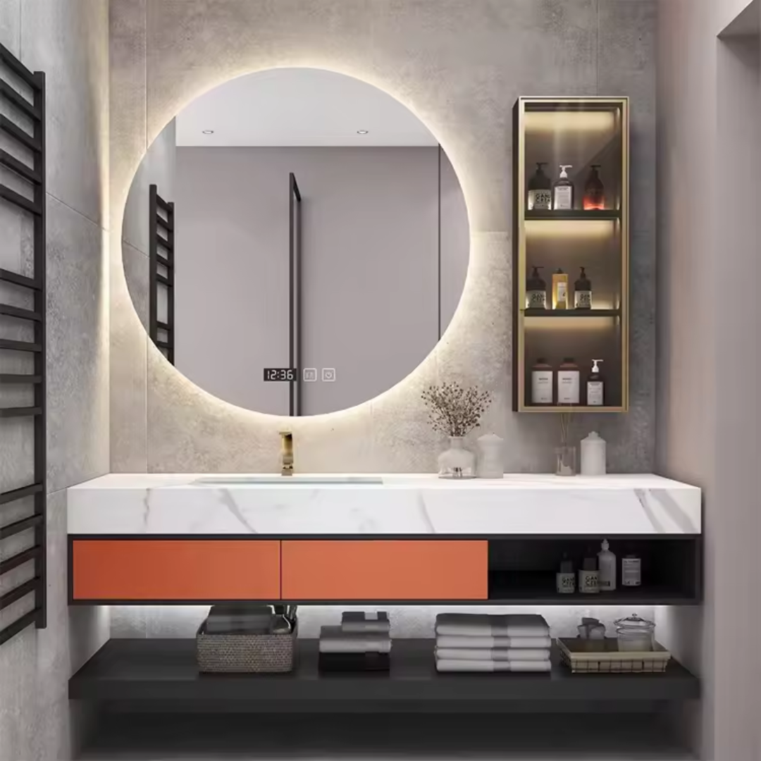 MDF Green Modern Bathroom Vanity