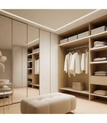 Minimalist Walk-in Closet with Custom Storage Solutions ARL-STW016
