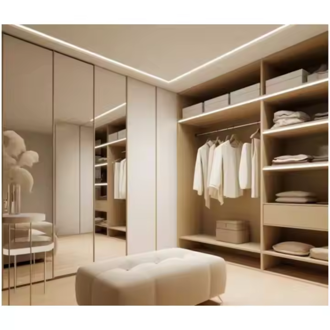 Minimalist Walk-in Closet with Custom Storage Solutions ARL-STW016