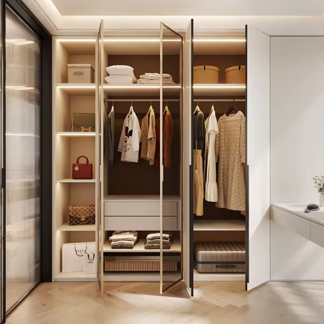 Modern Bedroom Vanity & Wardrobe Combination Sleek Aesthetic