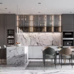 Modern Beige Acrylic Sheet Kitchen Cabinets ARL-SPK210330006
