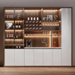 Modern Built-in Wall Dining Room & Living Room Wine Cabinet ARL-JG-7