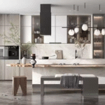 Modern Kitchen Cabinet with Solid Wood Carcase ARL-2021323-A