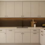 Modern L-Shaped Light Grey Kitchen Set ARL-MD-0101