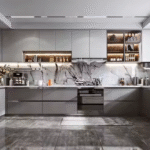 Modern Luxury Home Kitchen Cabinets - MDF Acrylic Durable