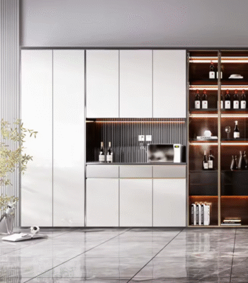 Modern Luxury Wall Wine Cabinet for Living Room & Home Bar Display