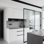 Modern Minimalist High Gloss White Kitchen Cabinets ARL-W-027