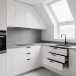 Modern Minimalist High Gloss White Kitchen Cabinets ARL-W-027