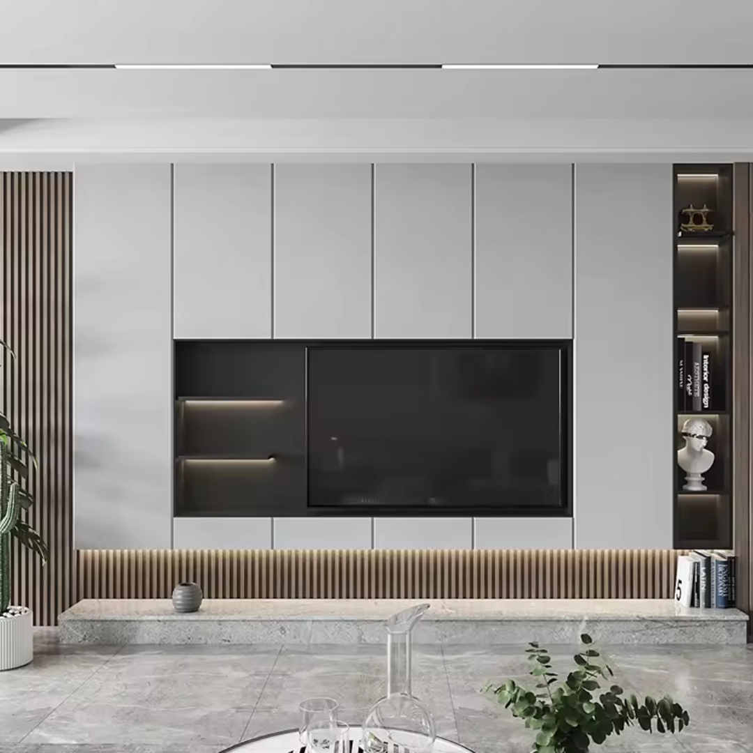 Modern Wood TV Cabinet Design for Living Room Furniture