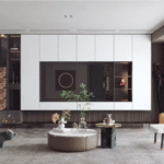 Modern Wood Wall Mounted TV Stand Unit for Living Room & Bedroom