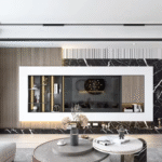 Modern Wood Wall Mounted TV Stand Unit for Living Room & Bedroom