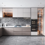 Modern Wooden Plywood Melamine Modular Kitchen Cabinet