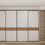 Sliding Door Wardrobe with Wooden Accents ARL-SP2506003