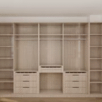 Sliding Door Wardrobe with Wooden Accents ARL-SP2506003