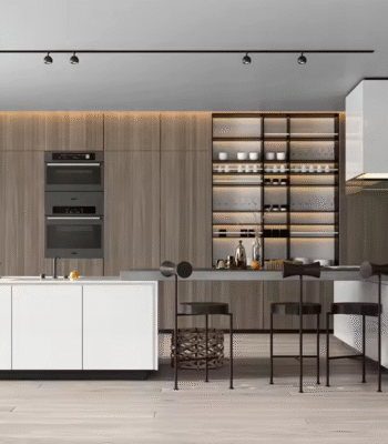 Villa Big Open Kitchen Cabinet Island