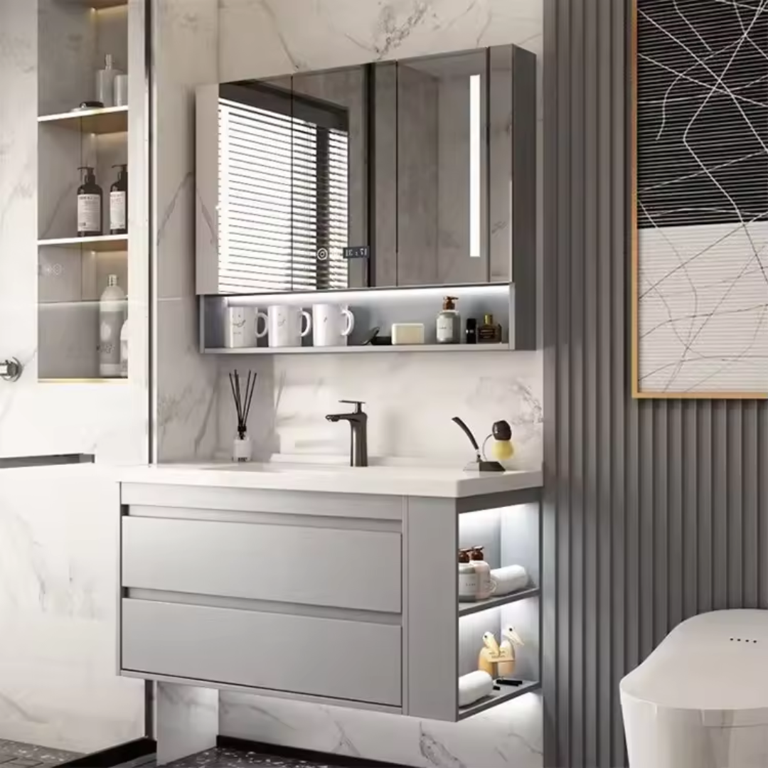 Villa Project Large White Modern Bathroom Furniture Design