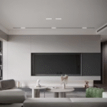 Wall Mounted TV Cabinets Unit with Fireplace