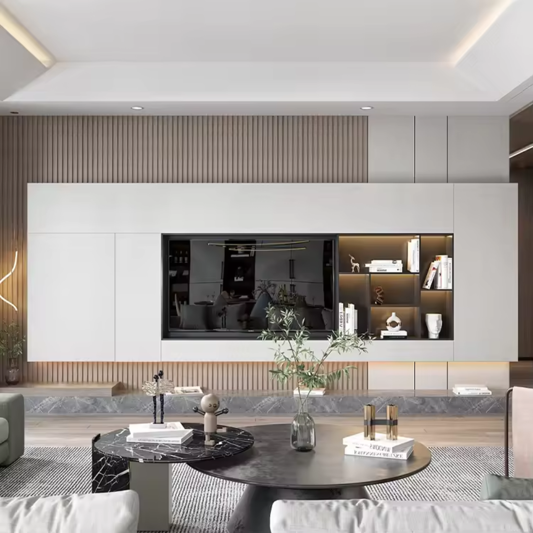 Wall TV Cabinet Designs Modern Wooden Wall Unit for Living Room & Bedroom