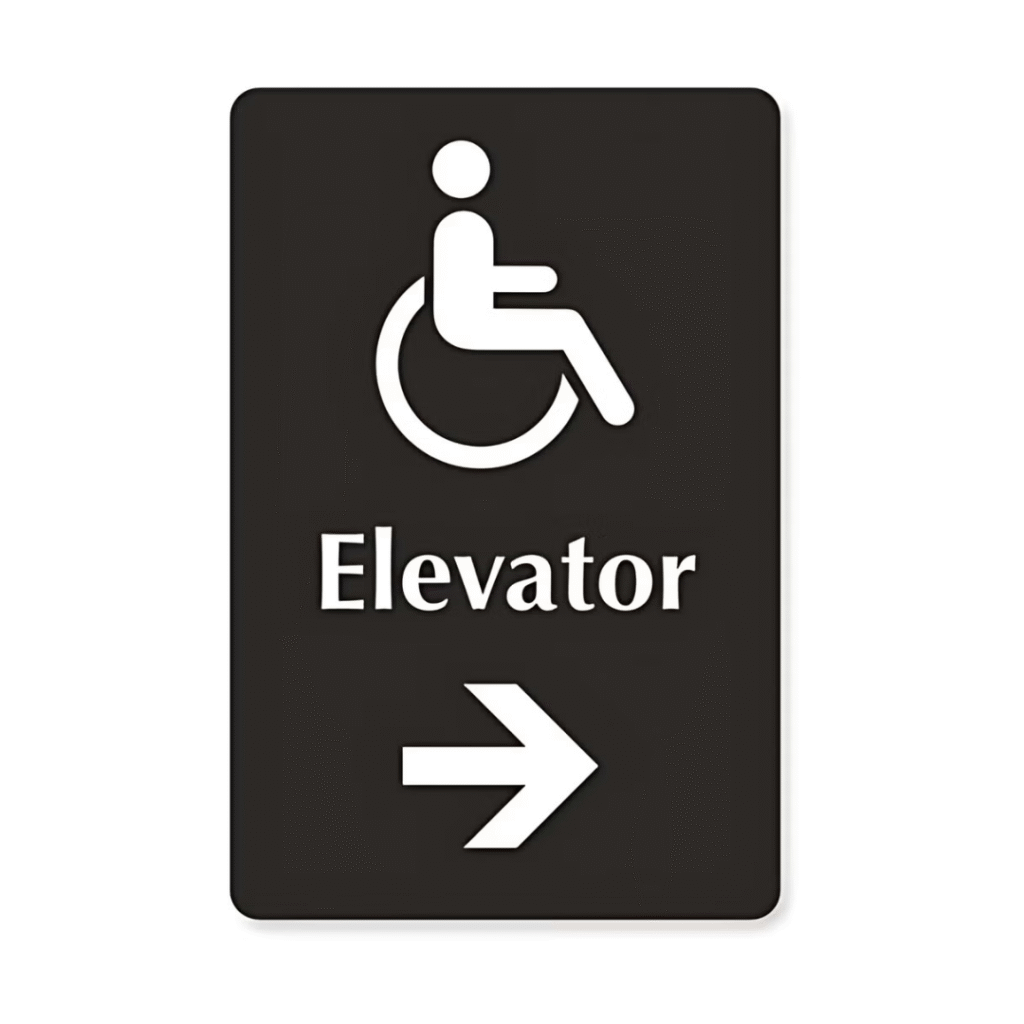 Accessible Directional Elevator Sign ARL-ELVU - ARL Solutions