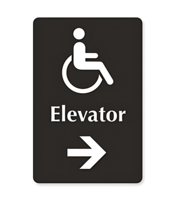 Accessible Directional Elevator Sign ARL-ELVU