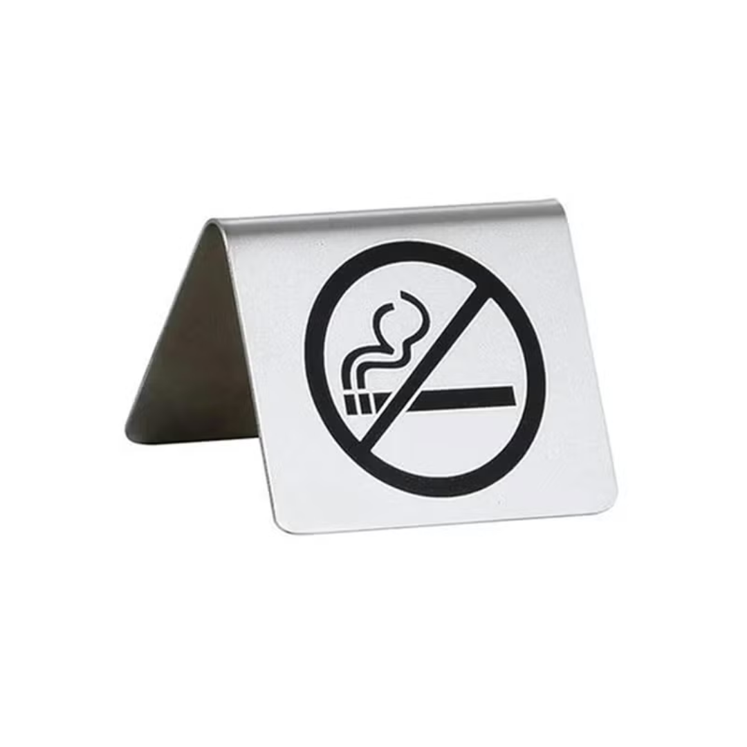 Aluminium No Smoking Table Sign ARL-NSTSA