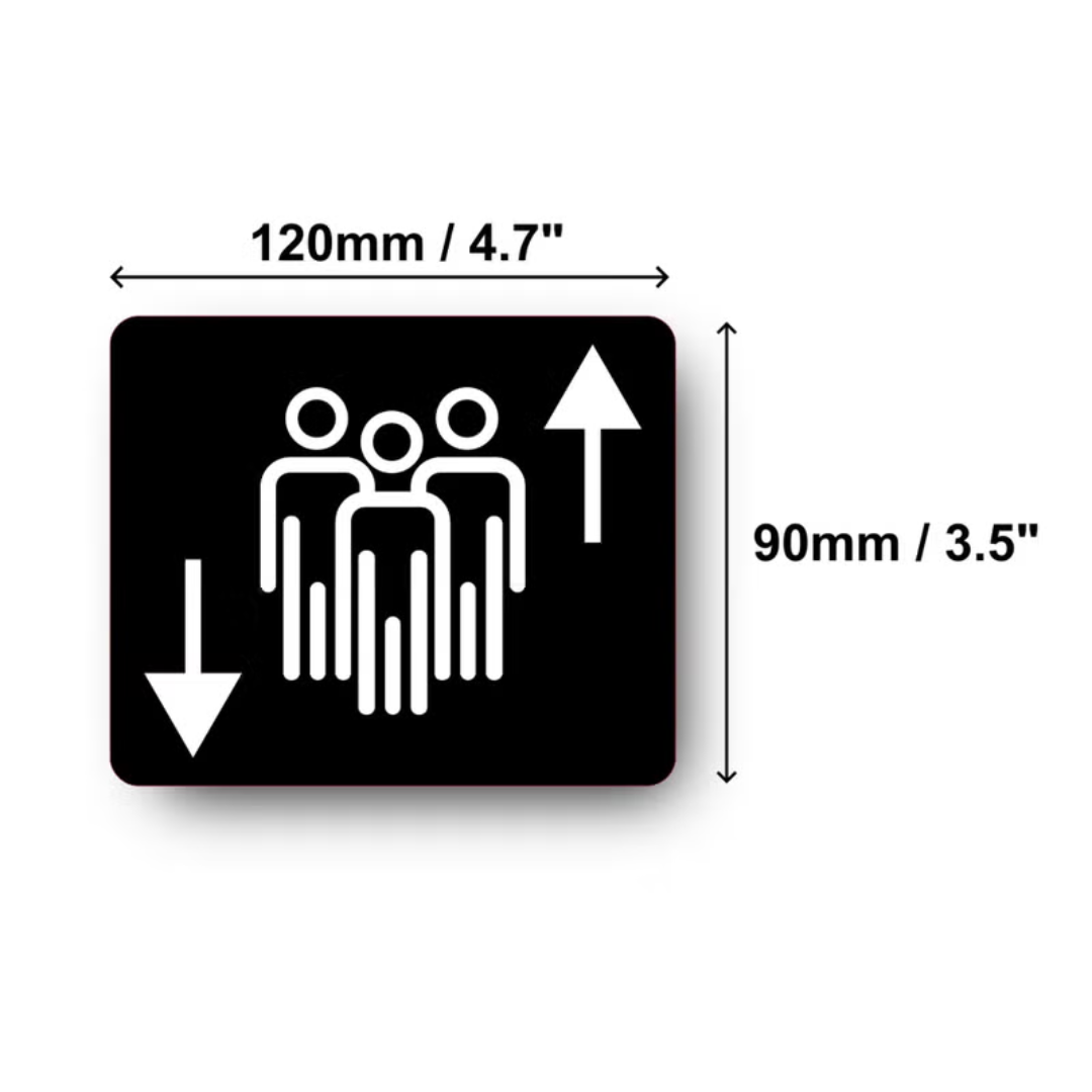 Gloss Black Elevator Sign ARL-ELVT