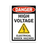 High Voltage Electrical Shock Hazard Sign ARL-DHV-A
