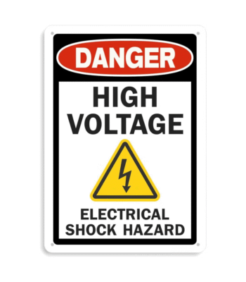 High Voltage Electrical Shock Hazard Sign ARL-DHV-A