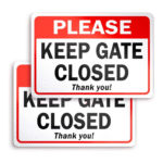 Keep Gate Closed Aluminum Sign 2-Pack ARL-KGCA