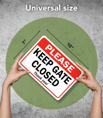 Keep Gate Closed Aluminum Sign 2-Pack ARL-KGCA