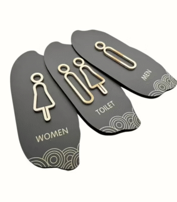 Modern Acrylic Restroom Signage