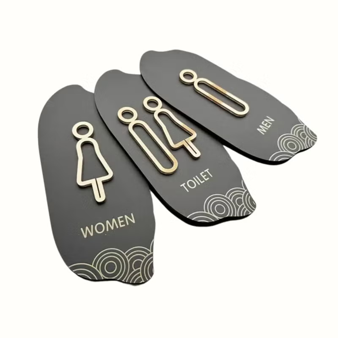 Modern Acrylic Restroom Signage