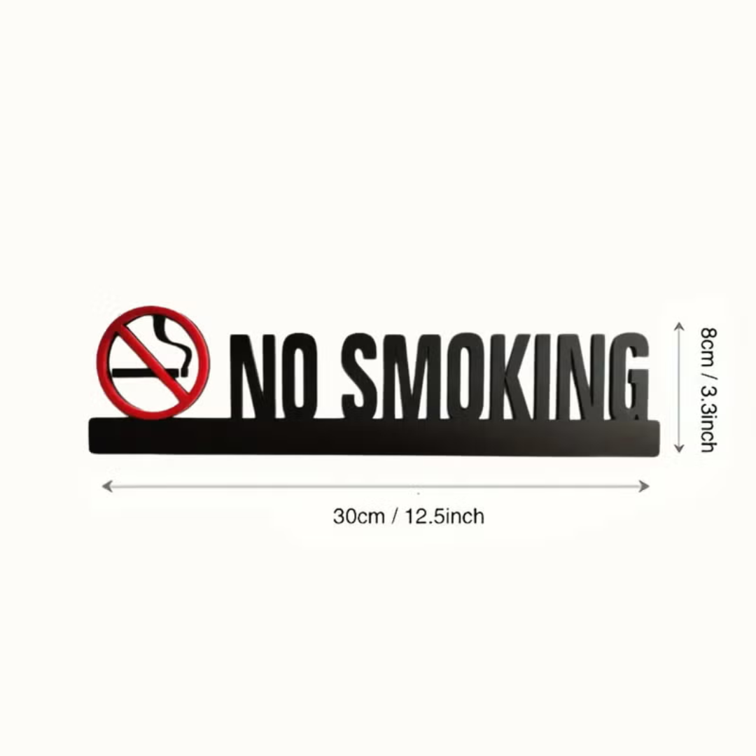 No Smoking Acrylic Hollow Out Prompt Sign